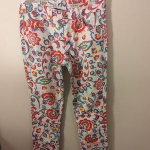 Anthropologie Pilcro and the Letterpress Floral Jeans Size 26